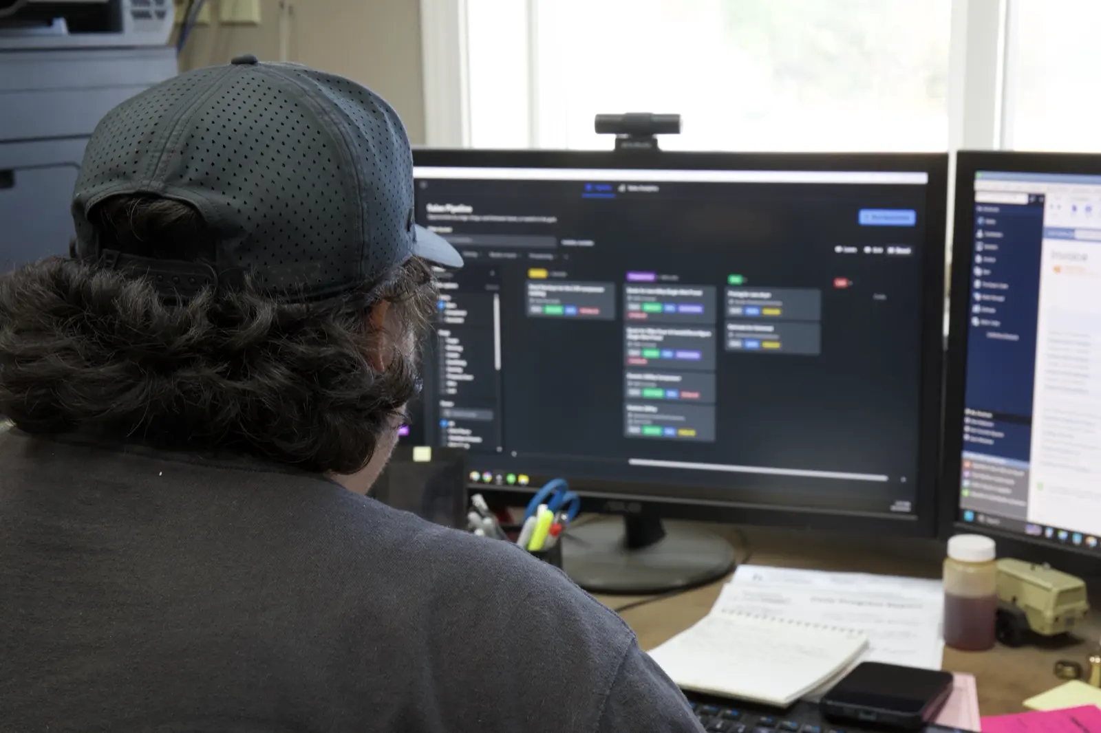 The NORDVEST dispatch board in use on a desk at Northwest Compressor